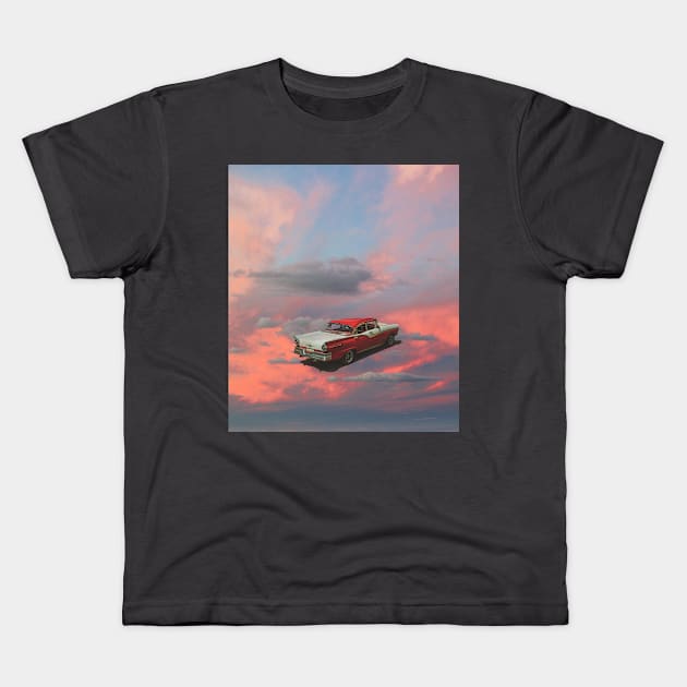 Sky Drive Kids T-Shirt by Trippyarts Store